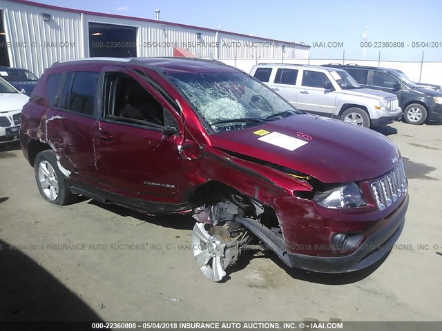 1C4NJCEA0GD633140 - 2016 JEEP COMPASS LATITUDE RED photo 1