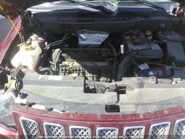 1C4NJCEA0GD633140 - 2016 JEEP COMPASS LATITUDE 红色 照片 10