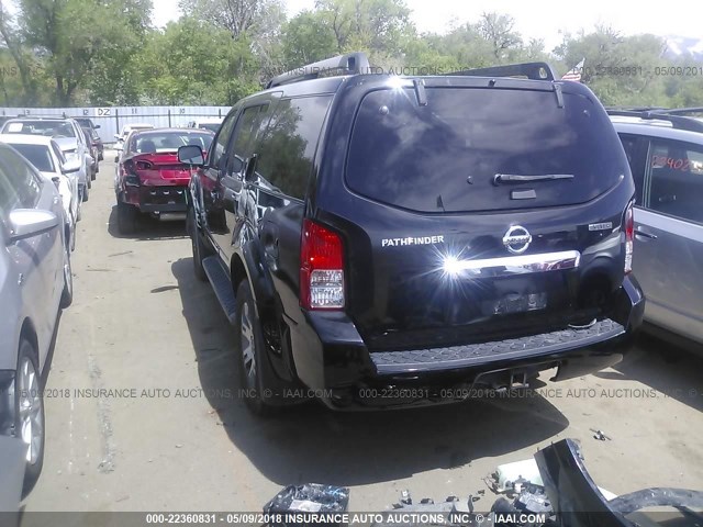 5N1AR1NB2CC628022 - 2012 NISSAN PATHFINDER S/LE/SE BLACK photo 3