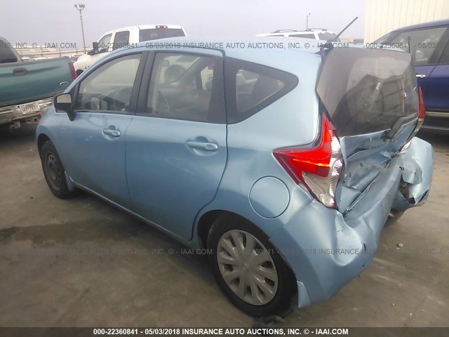 3N1CE2CPXFL362600 - 2015 NISSAN VERSA NOTE S/S PLUS/SV/SL/SR BLUE photo 3