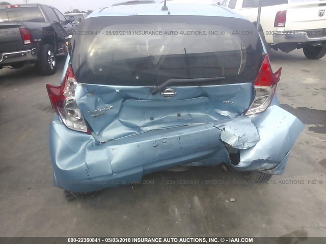 3N1CE2CPXFL362600 - 2015 NISSAN VERSA NOTE S/S PLUS/SV/SL/SR BLUE photo 6