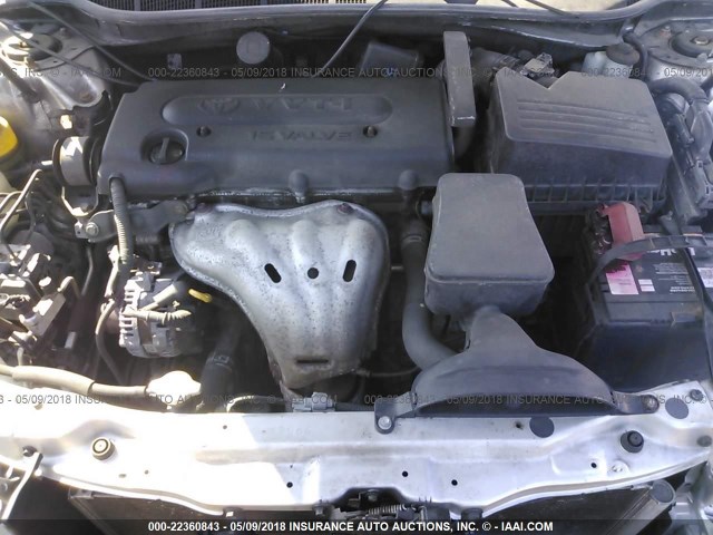 4T1BE46K48U205377 - 2008 TOYOTA CAMRY CE/LE/XLE/SE SILVER photo 10