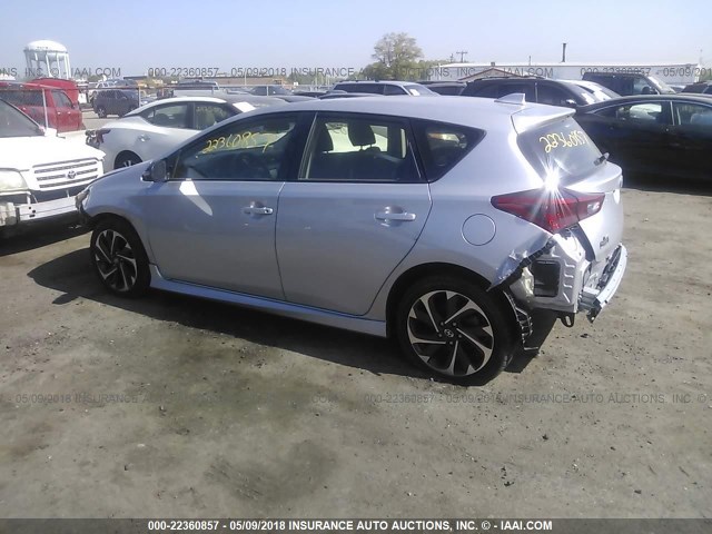 JTNKARJE2GJ521676 - 2016 TOYOTA SCION IM SILVER photo 3