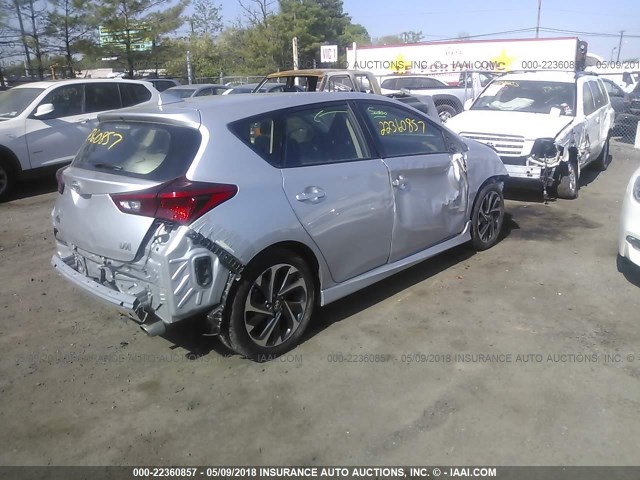 JTNKARJE2GJ521676 - 2016 TOYOTA SCION IM SILVER photo 4