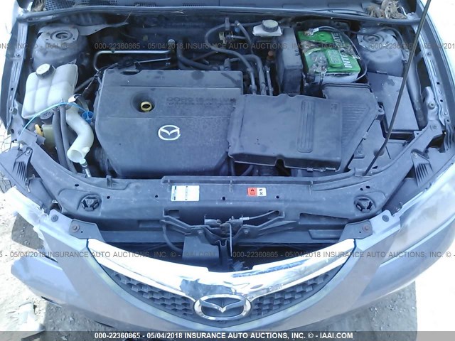 JM1BK32G181800374 - 2008 MAZDA 3 I GRAY photo 10