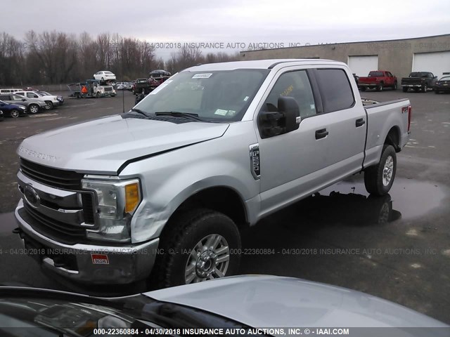 1FT7W2B61HED10618 - 2017 FORD F250 SUPER DUTY SILVER photo 2