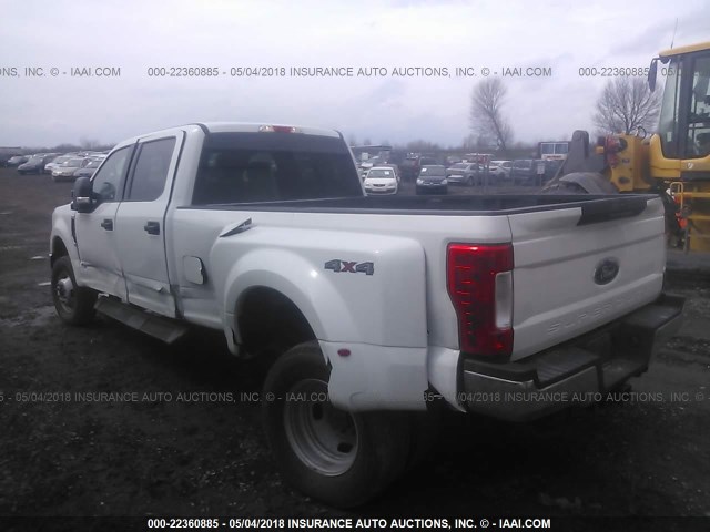 1FT8W3DT0HED69057 - 2017 FORD F350 SUPER DUTY WHITE photo 3