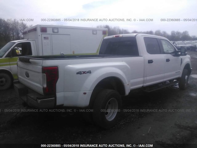 1FT8W3DT0HED69057 - 2017 FORD F350 SUPER DUTY WHITE photo 4