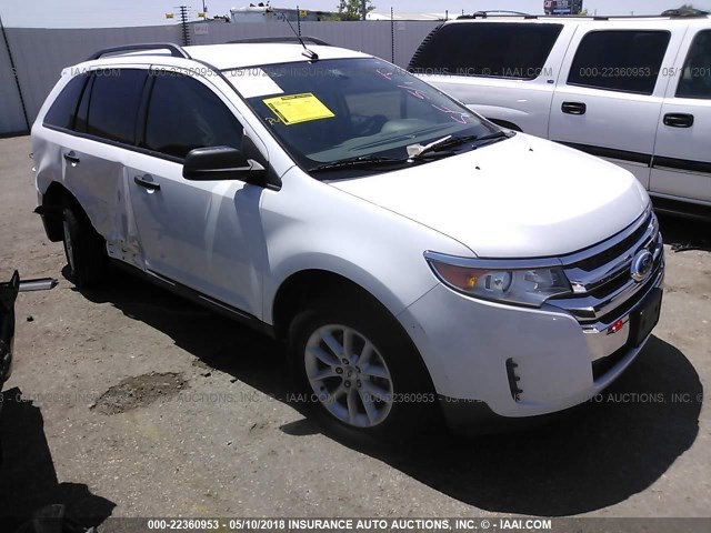 2FMDK3GC3EBA29586 - 2014 FORD EDGE SE WHITE photo 1