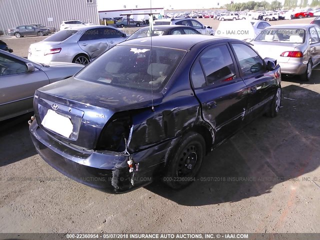 KMHDN46D65U949200 - 2005 HYUNDAI ELANTRA GLS/GT BLUE photo 4