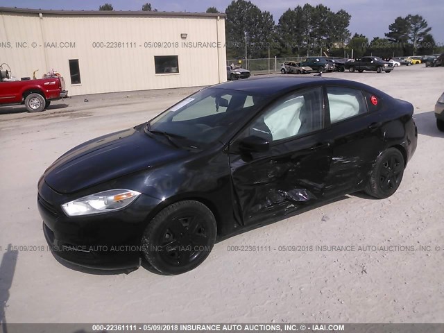 1C3CDFAH8DD306133 - 2013 DODGE DART SE/AERO BLACK photo 2