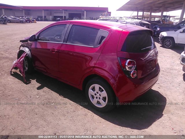 1G1JA6SH7D4160780 - 2013 CHEVROLET SONIC LS 红色 照片 3