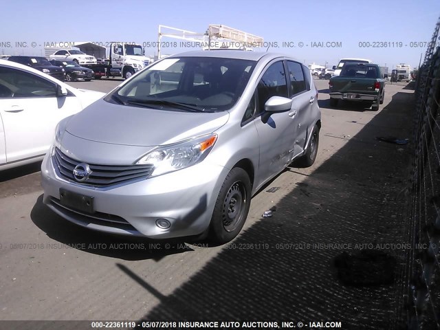 3N1CE2CP9FL370350 - 2015 NISSAN VERSA NOTE S/S PLUS/SV/SL/SR SILVER photo 2