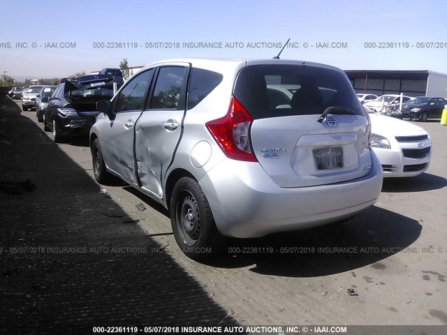 3N1CE2CP9FL370350 - 2015 NISSAN VERSA NOTE S/S PLUS/SV/SL/SR SILVER photo 3