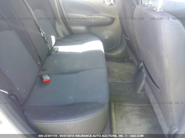 3N1CE2CP9FL370350 - 2015 NISSAN VERSA NOTE S/S PLUS/SV/SL/SR SILVER photo 8