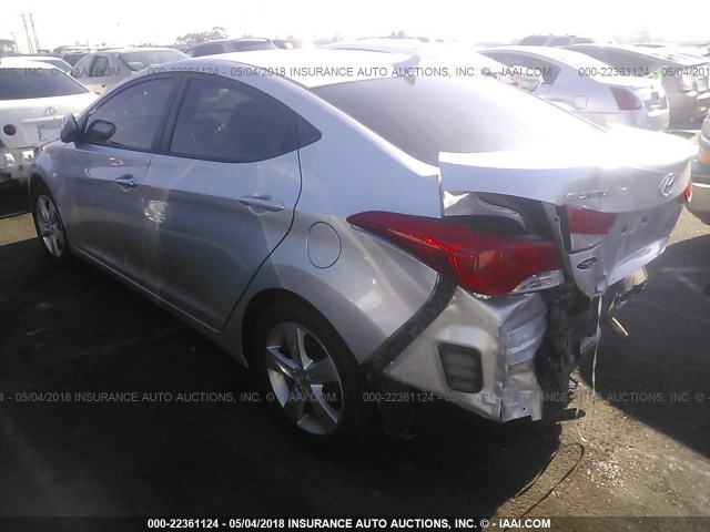 KMHDH4AE9BU155746 - 2011 HYUNDAI ELANTRA GLS/LIMITED SILVER photo 3