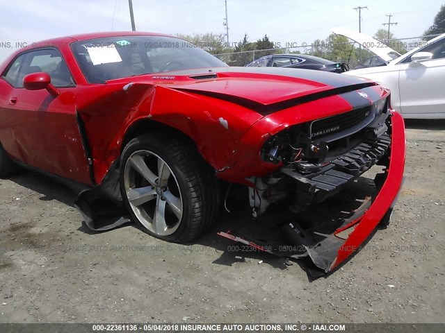 2B3LJ74W99H641336 - 2009 DODGE CHALLENGER SRT-8 红色 照片 6
