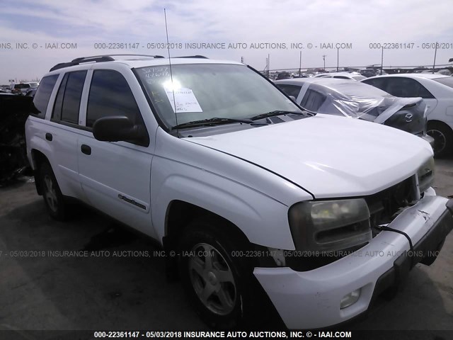 1GNDS13S032343387 - 2003 CHEVROLET TRAILBLAZER  WHITE photo 1