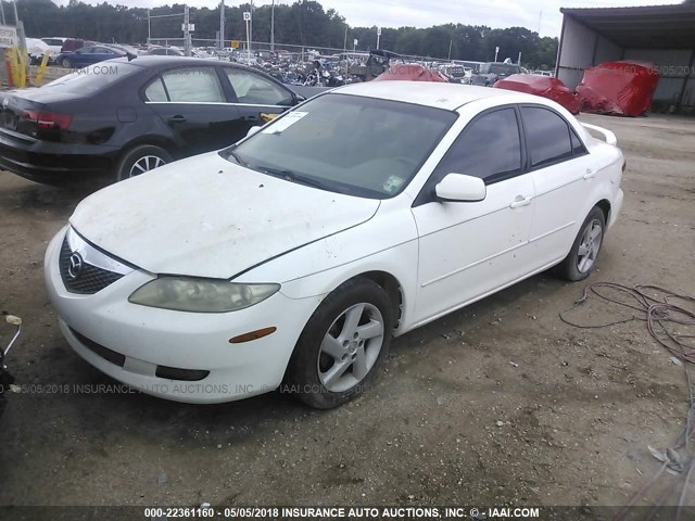 1YVFP80C035M33883 - 2003 MAZDA 6 I WHITE photo 2