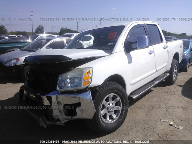 1N6BA07B66N548431 - 2006 NISSAN TITAN XE/SE/LE WHITE photo 2