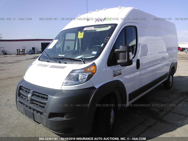 3C6TRVDG0HE548419 - 2017 RAM PROMASTER 2500 2500 HIGH WHITE photo 2