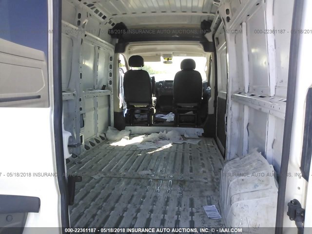 3C6TRVDG0HE548419 - 2017 RAM PROMASTER 2500 2500 HIGH WHITE photo 8