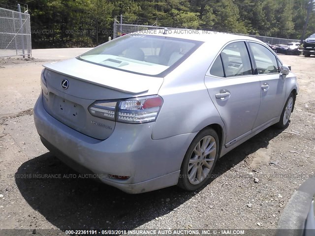 JTHBB1BA2A2002884 - 2010 LEXUS HS 250H SILVER photo 4