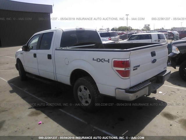 1FTFW1EF4EFB51021 - 2014 FORD F150 SUPERCREW WHITE photo 3