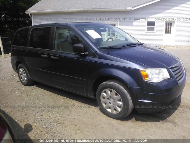 2A8HR44H18R105592 - 2008 CHRYSLER TOWN & COUNTRY LX BLUE photo 1