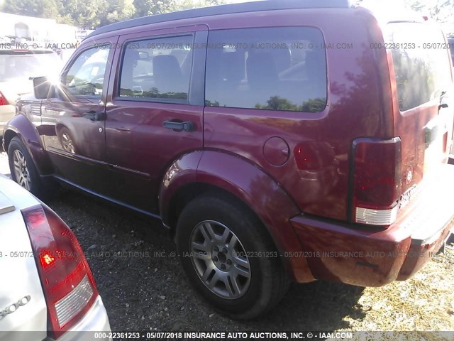 1D8GU58K67W639420 - 2007 DODGE NITRO SLT RED photo 3