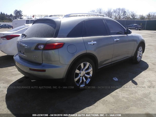 JNRBS08W94X402706 - 2004 INFINITI FX45 SILVER photo 4