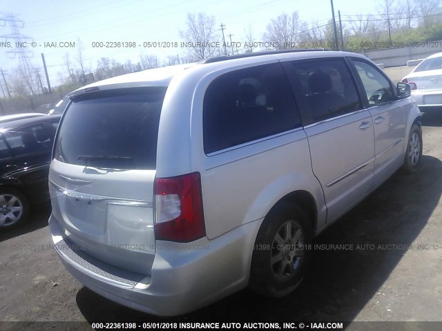 2C4RC1BG6CR359555 - 2012 CHRYSLER TOWN & COUNTRY TOURING SILVER photo 4