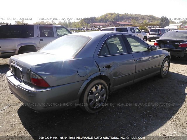 1LNHM86S74Y620572 - 2004 LINCOLN LS BLUE photo 4