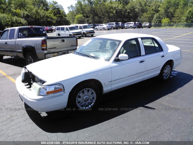 2MEFM74W95X648823 - 2005 MERCURY GRAND MARQUIS GS WHITE photo 2