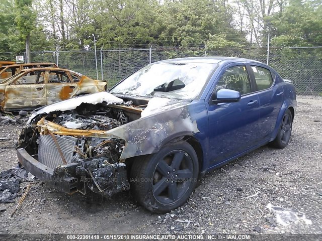 1B3LC56VX9N562476 - 2009 DODGE AVENGER SXT/R/T BLUE photo 2