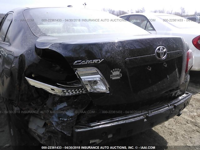 4T1BF3EK9AU012575 - 2010 TOYOTA CAMRY SE/LE/XLE BLACK photo 6