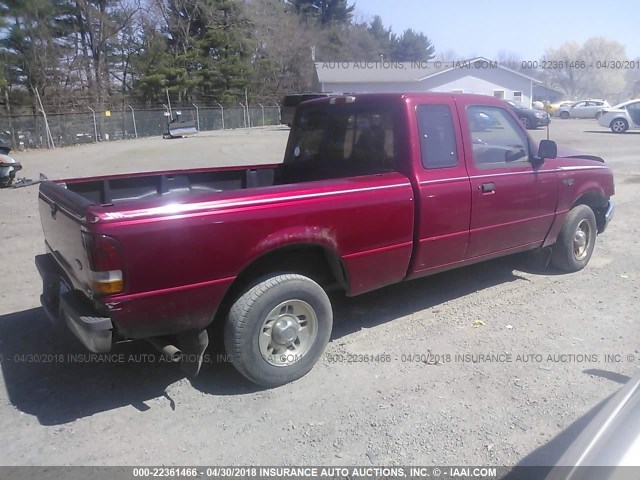 1FTCR14UXTPA64127 - 1996 FORD RANGER SUPER CAB RED photo 4