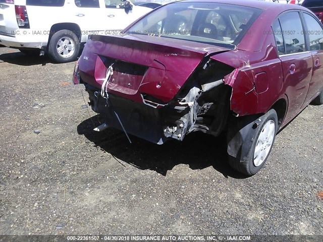1G8AJ55F16Z113014 - 2006 SATURN ION LEVEL 2 MAROON photo 6