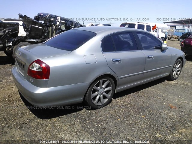 JNKBF01AX2M005229 - 2002 INFINITI Q45 SILVER photo 4