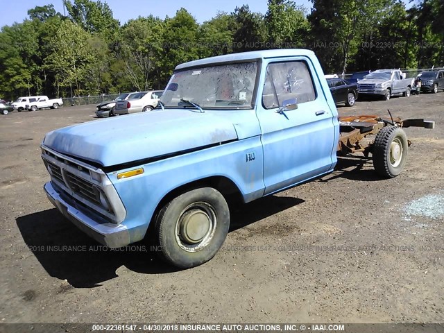 F10GLR66521 - 1973 FORD F10  BLUE photo 2