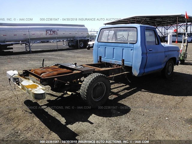 F10GLR66521 - 1973 FORD F10  BLUE photo 4