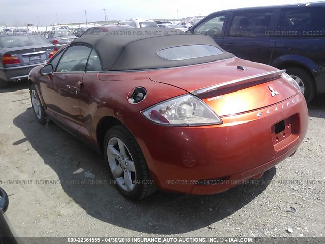 4A3AL25F38E039679 - 2008 MITSUBISHI ECLIPSE SPYDER GS 橙色 照片 3