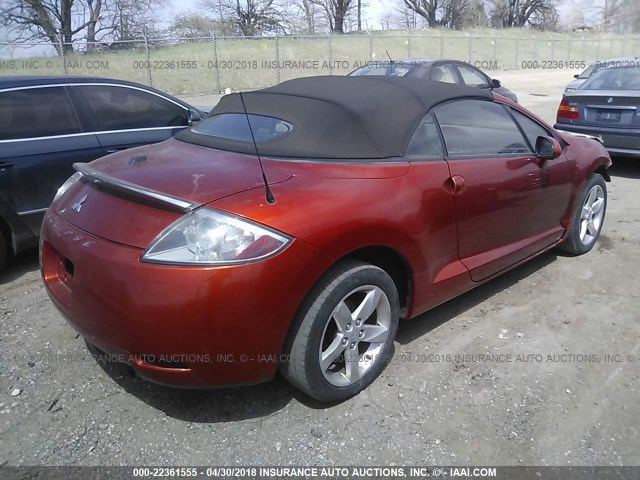 4A3AL25F38E039679 - 2008 MITSUBISHI ECLIPSE SPYDER GS 橙色 照片 4
