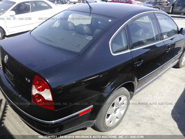 WVWRH63B23P206481 - 2003 VOLKSWAGEN PASSAT GLX 黑色 照片 4