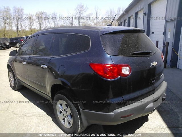 1GNLREEDXAJ213021 - 2010 CHEVROLET TRAVERSE LS BLUE photo 3