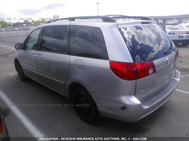 5TDZA23C26S547380 - 2006 TOYOTA SIENNA CE/LE SILVER photo 3