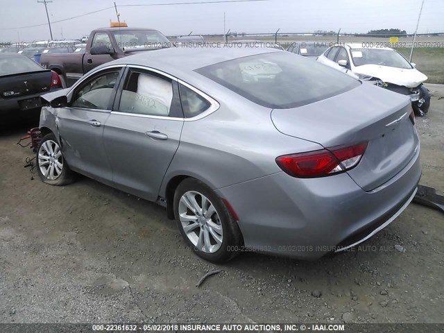 1C3CCCAB6FN502405 - 2015 CHRYSLER 200 LIMITED SILVER photo 3