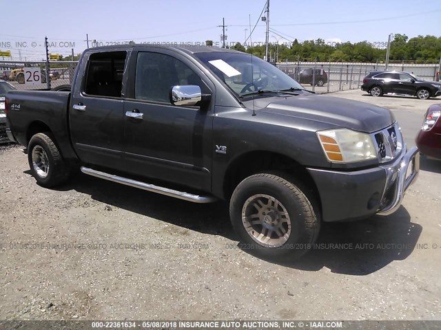 1N6AA07B04N535960 - 2004 NISSAN TITAN XE/SE/LE GRAY photo 1