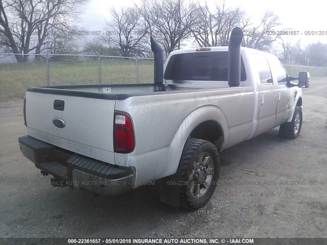 1FTSW21R18EC35179 - 2008 FORD F250 SUPER DUTY WHITE photo 4