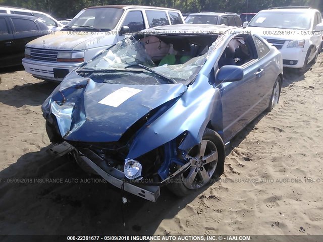 2HGFG12848H560644 - 2008 HONDA CIVIC EX BLUE photo 2